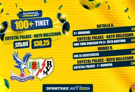 AdmiralBet 100+ tiket - Batalja, Munjoz, kartoni i korneri za 138,25